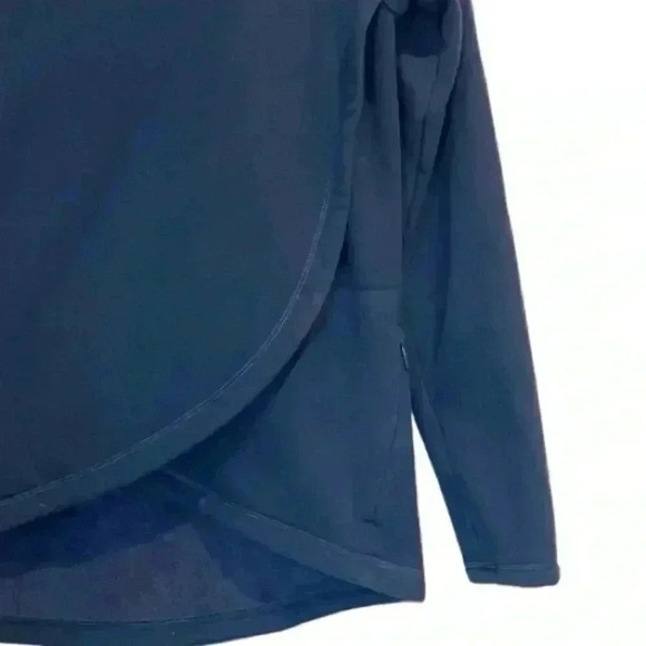 Athleta Cozy Karma Asymmetrical Pullover Sweatshirt, Navy Blue, Athleisure, XS - Picture 15 of 15